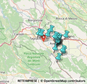 Mappa Strada Provinciale 89 Dorsale Palentina, 67069 Tagliacozzo AQ, Italia (10.49368)