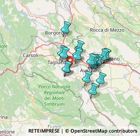Mappa Strada Provinciale 89 Dorsale Palentina, 67069 Tagliacozzo AQ, Italia (10.00105)