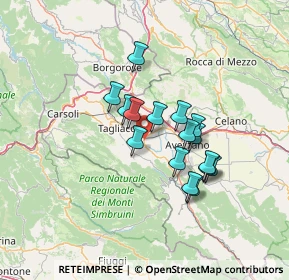 Mappa Strada Provinciale 89 Dorsale Palentina, 67069 Tagliacozzo AQ, Italia (11.00625)