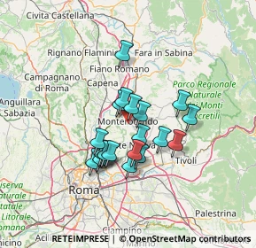 Mappa Via Frati Crociferi, 00015 Monterotondo RM, Italia (10.907)