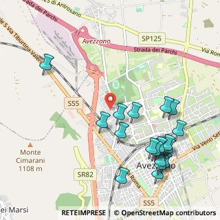 Mappa Via A. Ponchielli, 67051 Avezzano AQ, Italia (1.28368)
