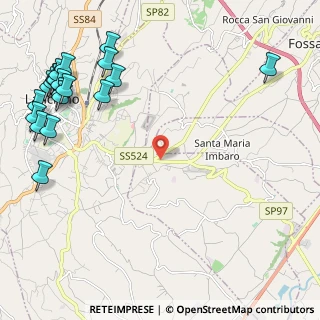 Mappa S.S. 524 KM5 Villa Romagnoli, 66030 Mozzagrogna CH, Italia (3.3415)