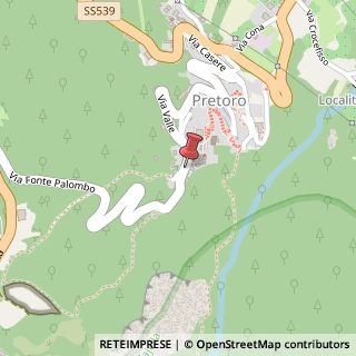 Mappa Via Riparrucci, 16, 66010 Pretoro, Chieti (Abruzzo)