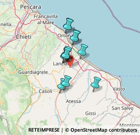 Mappa SS524, 66030 Mozzagrogna CH, Italia (9.55083)