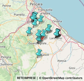 Mappa Via San Berardino, 66036 Orsogna CH, Italia (10.7)