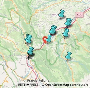 Mappa Via Tiburtina valeria km 188.8, 65028 Tocco Da Casauria PE, Italia (6.9155)
