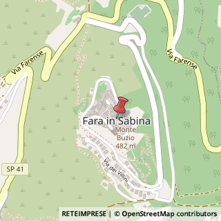 Mappa Via Santa Maria in Castello, 16, 02032 Fara in Sabina, Rieti (Lazio)