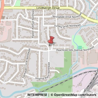 Mappa Peachtree Hills Avenue Northeast, 200, 30305 Ruffano, Lecce (Puglia)