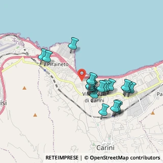 Mappa Via Fondo Crocco, 90044 Carini PA, Italia (1.8685)