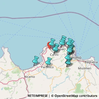 Mappa Via Giagaffe, 90044 Carini PA, Italia (12.99125)