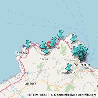 Mappa Via del Faggiano, 90044 Carini PA, Italia (9.592)