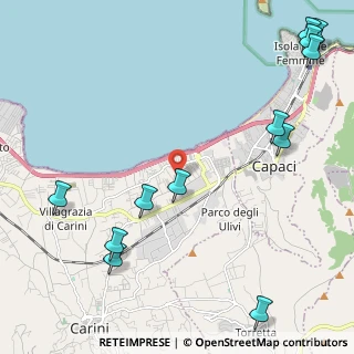 Mappa Via Gabbiano, 90044 Carini PA, Italia (3.43667)