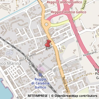 Mappa Via Casa Savoia Gallico, 164, 89135 Reggio di Calabria, Reggio di Calabria (Calabria)