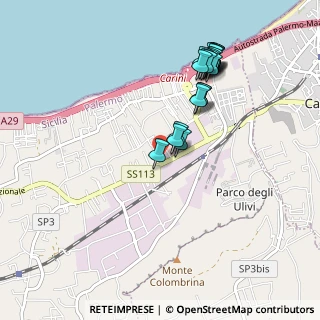 Mappa Via Giummari, 90044 Carini PA, Italia (1.077)