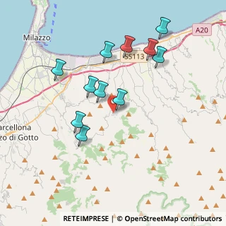 Mappa 98040 Gualtieri Sicaminò ME, Italia (4.07273)