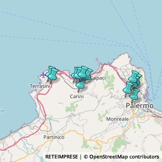 Mappa Via Agrumeti, 90044 Carini PA, Italia (7.005)