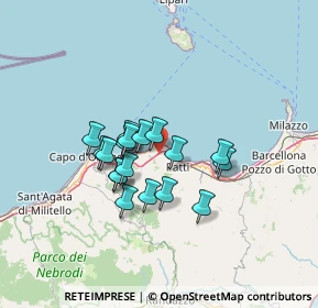 Mappa Messina - Palermo, 98063 Gioiosa marea ME, Italia (11.23333)