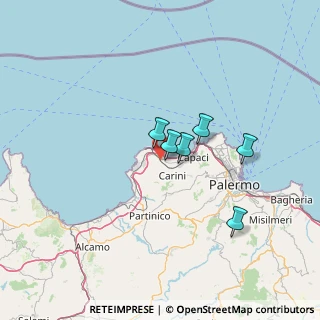 Mappa Via Berna, 90044 Carini PA, Italia (34.315)