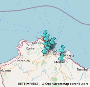 Mappa Via Ettore Majorana, 90146 Palermo PA, Italia (7.25273)