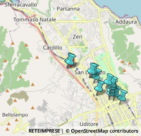 Mappa Via E. Majorana, 90146 Palermo PA, Italia (2.225)