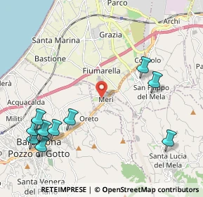 Mappa 98040 Merì ME, Italia (3.01273)