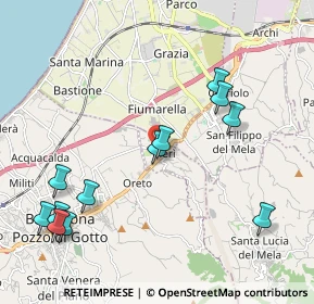 Mappa Via Martiri di Nassirya, 98040 Merì ME, Italia (2.615)