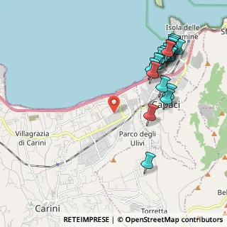 Mappa Via Industrie, 90044 Carini PA, Italia (2.6515)
