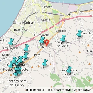 Mappa Via Prof. D'Amico, 98040 Merì ME, Italia (3.263)