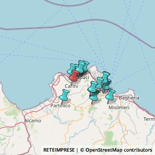 Mappa SS 113, 90044 Carini PA, Italia (9.44467)