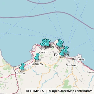 Mappa SS 113, 90044 Carini PA, Italia (15.57182)
