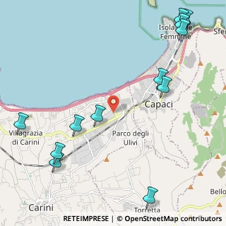 Mappa SS 113, 90044 Carini PA, Italia (3.34667)