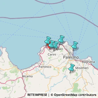 Mappa Via Paradisea, 90044 Carini PA, Italia (34.40833)