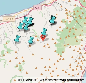 Mappa SP57, 98043 Rometta ME, Italia (3.985)