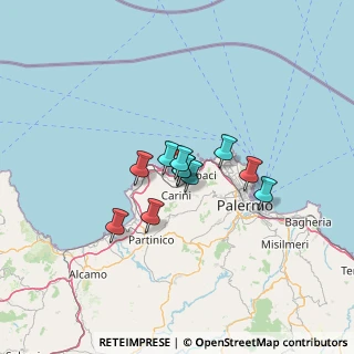 Mappa Via Cupolone, 90044 Carini PA, Italia (9.08818)