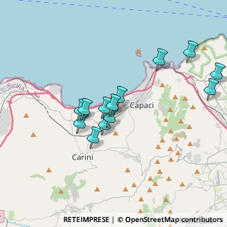 Mappa SS 113 KM 281, 90044 Carini PA, Italia (3.70077)