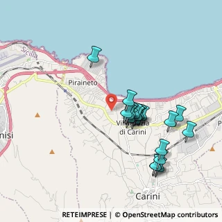 Mappa Via Zinnie, 90044 Carini PA, Italia (1.9535)
