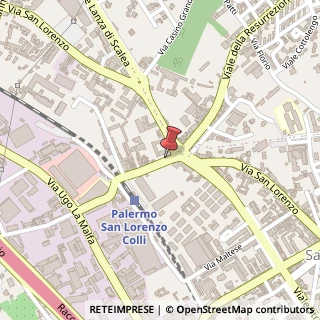 Mappa Via Stazione San Lorenzo, 1, 90146 Palermo, Palermo (Sicilia)