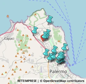 Mappa Via 90146, 90146 Palermo PA, Italia (3.84889)