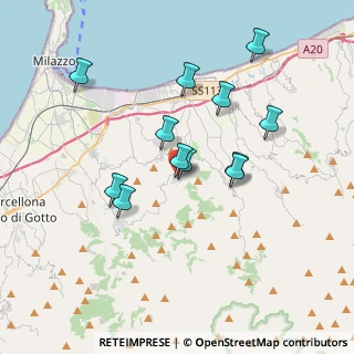 Mappa Via Nuova, 98040 Gualtieri Sicaminò ME, Italia (3.6625)
