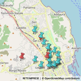 Mappa Via S. Lorenzo, 90100 Palermo PA, Italia (2.645)