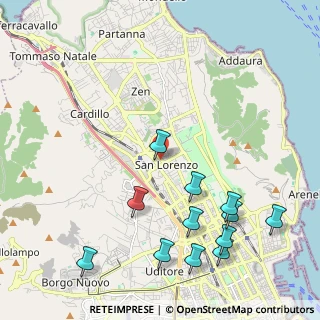 Mappa Via San Lorenzo, 90100 Palermo PA, Italia (2.84083)