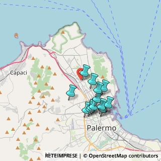 Mappa Via San Lorenzo, 90100 Palermo PA, Italia (3.64714)