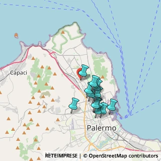 Mappa Via San Lorenzo, 90100 Palermo PA, Italia (3.23786)