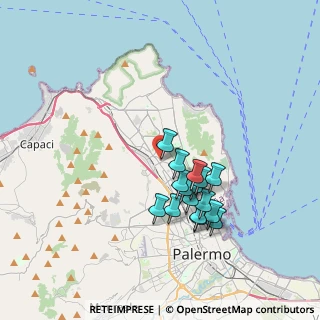Mappa Via San Lorenzo, 90100 Palermo PA, Italia (3.49188)