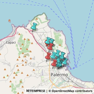 Mappa Via San Lorenzo, 90100 Palermo PA, Italia (3.34625)