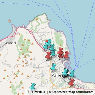 Mappa Via San Lorenzo, 90100 Palermo PA, Italia (4.81824)
