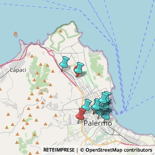 Mappa Via San Lorenzo, 90100 Palermo PA, Italia (4.70615)