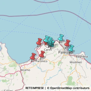 Mappa Via Piante del Principe, 90044 Carini PA, Italia (9.38182)