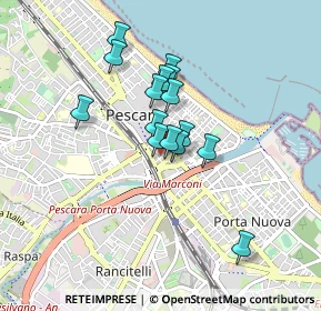 Mappa Via Napoli, 65121 Pescara PE, Italia (0.67467)