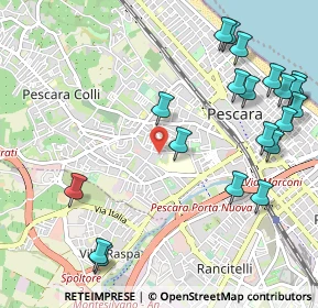 Mappa Via Rigopiano, 65100 Pescara PE, Italia (1.3785)